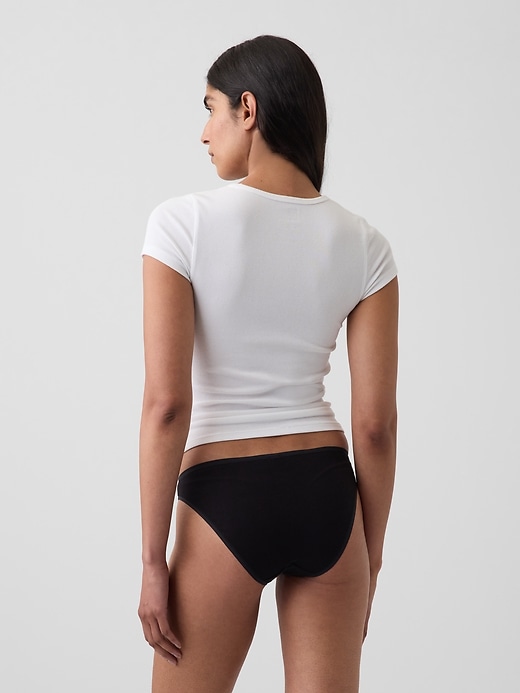 L'image numéro 2 présente Culotte bikini en coton biologique extensible PureDouceur