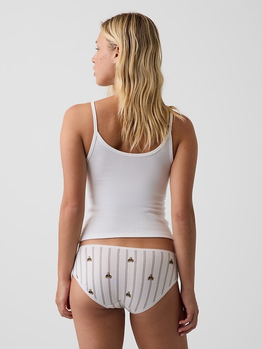 L'image numéro 2 présente Culotte taille basse en coton biologique extensible PureDouceur