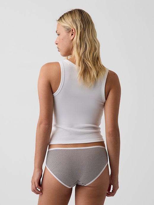L'image numéro 2 présente Culotte taille basse en coton biologique extensible PureDouceur