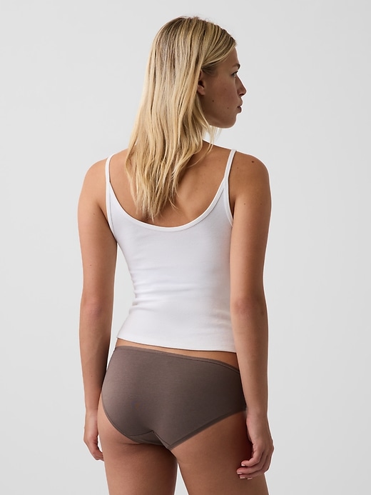 L'image numéro 2 présente Culotte taille basse en coton biologique extensible PureDouceur