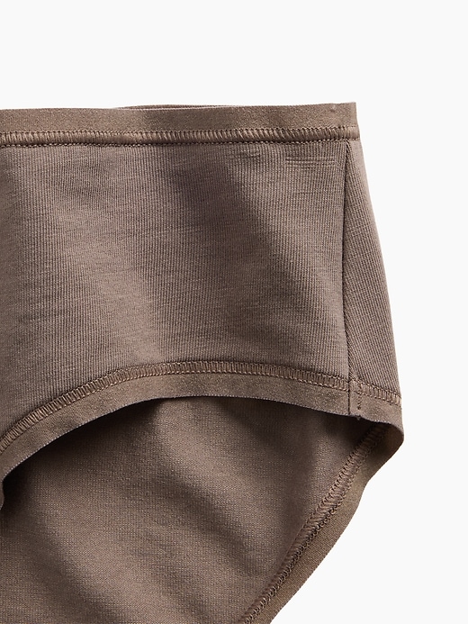L'image numéro 3 présente Culotte taille basse en coton biologique extensible PureDouceur