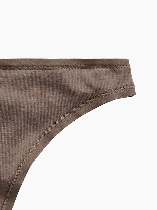 L'image numéro 3 présente Tanga en coton biologique extensible PureDouceur