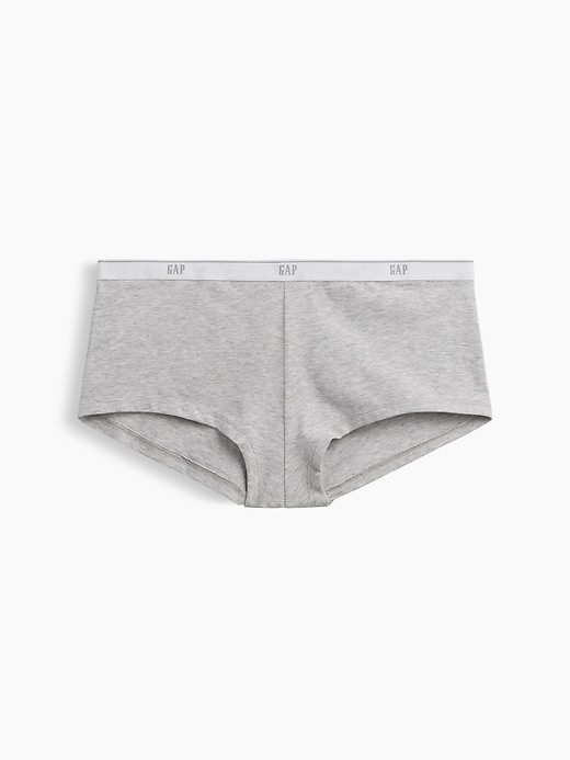L'image numéro 5 présente Short court en coton biologique extensible PureDouceur à logo