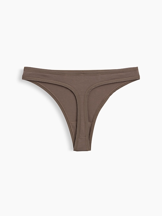 L'image numéro 6 présente Tanga en coton biologique extensible PureDouceur