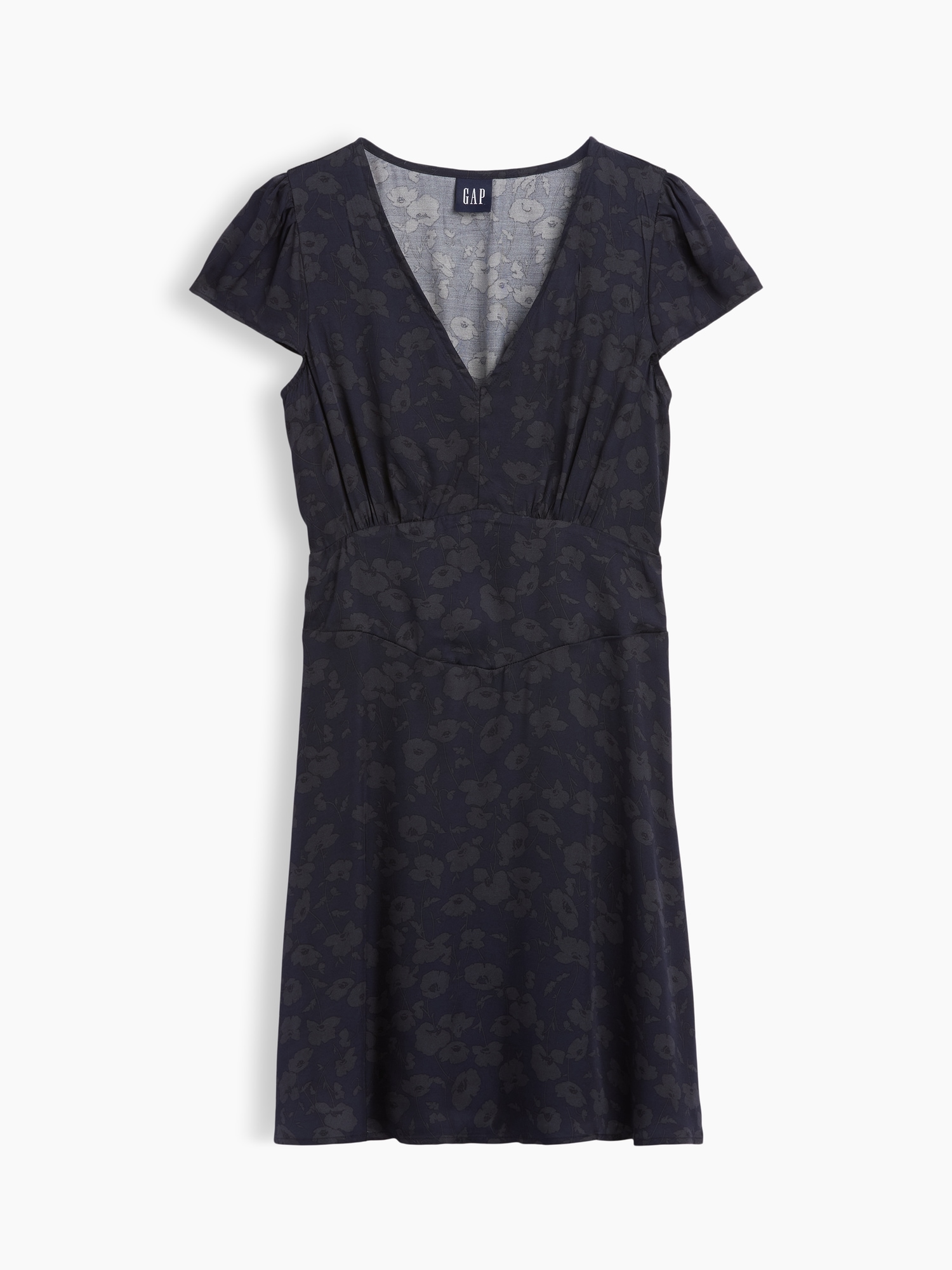 V-Neck Print Mini Dress