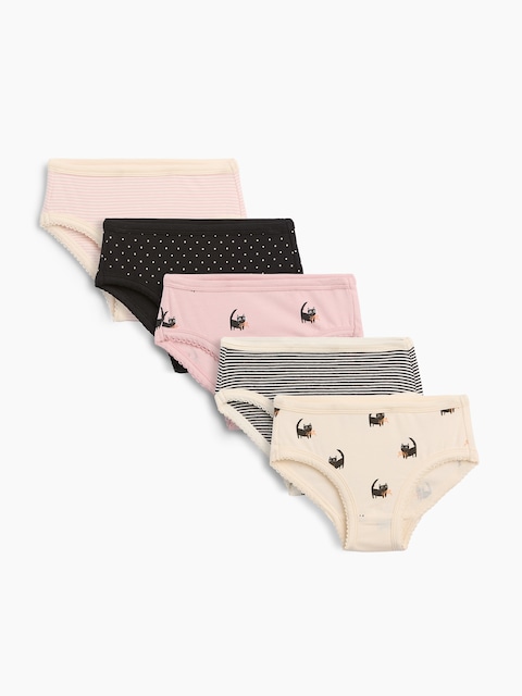 Toddler Organic Stretch Cotton Bikini Briefs (5-Pack)