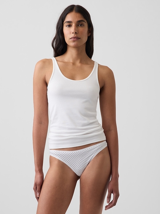 L'image numéro 1 présente Culotte bikini en coton biologique extensible PureDouceur