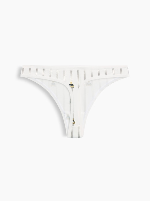 L'image numéro 5 présente Tanga en coton biologique extensible PureDouceur