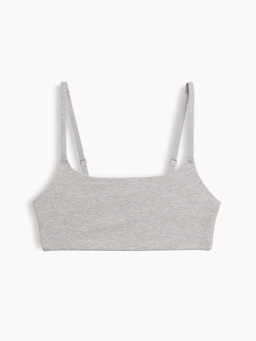 L'image numéro 6 présente Soutien-gorge léger à encolure dégagée en coton biologique extensible PureDouceur
