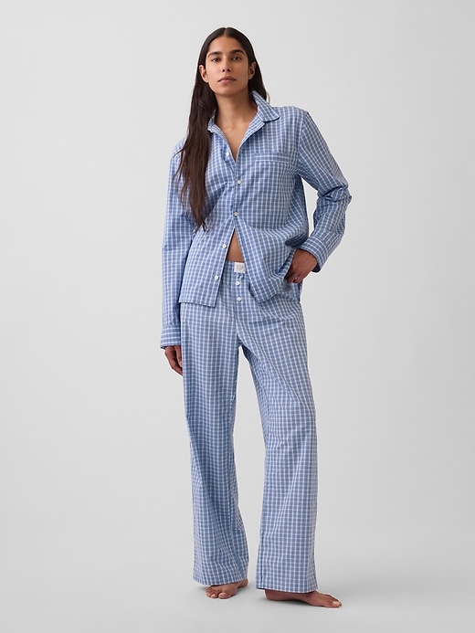 L'image numéro 1 présente Pantalon de pyjama en popeline