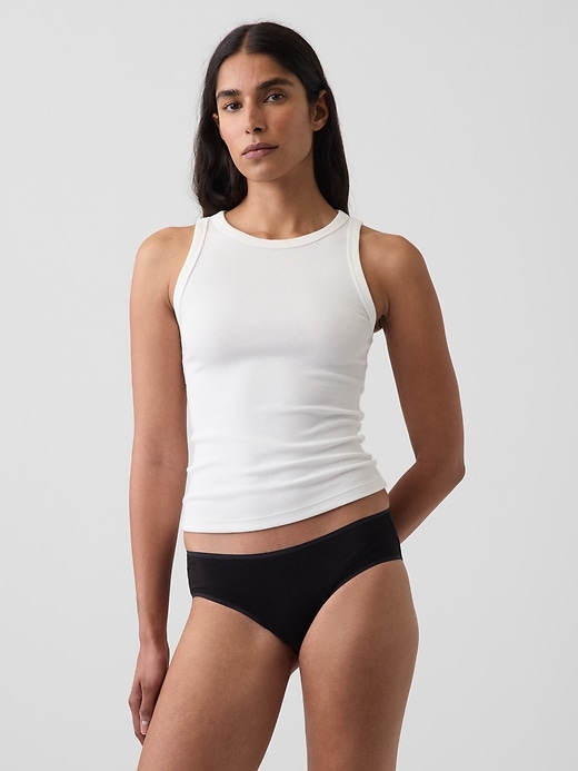 L'image numéro 1 présente Culotte taille basse en coton biologique extensible PureDouceur