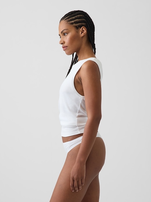 Image number 3 showing, MadeSoft Organic Stretch Cotton Thong (3-Pack)