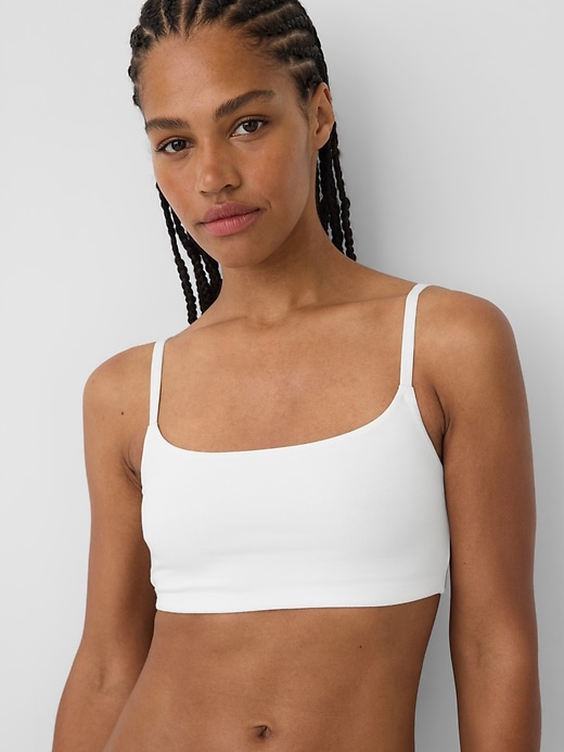 L'image numéro 3 présente Soutien-gorge léger à encolure dégagée en coton biologique extensible PureDouceur