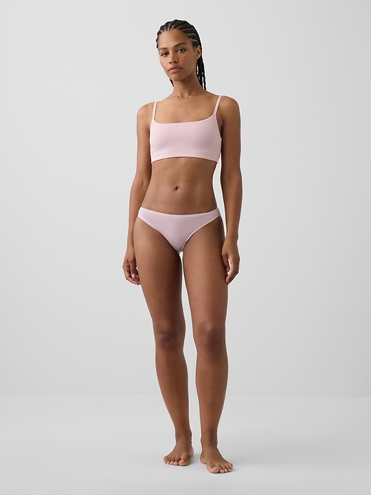 L'image numéro 4 présente Soutien-gorge léger à encolure dégagée en coton biologique extensible PureDouceur