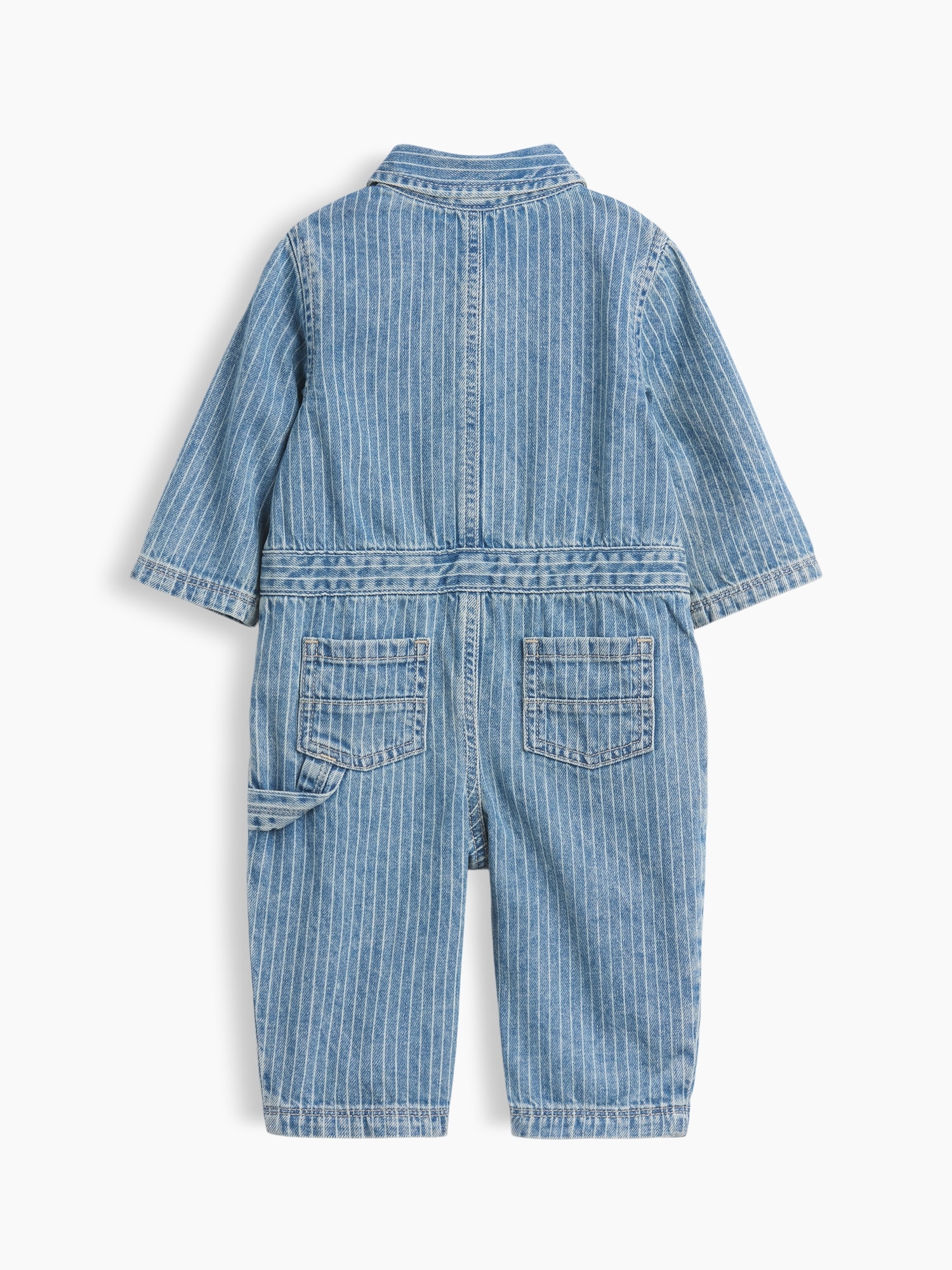 Une-pièce utilitaire en denim à rayures pour Bébé