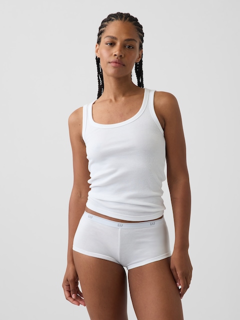 SoftMade Organic Stretch Cotton Logo Shorty