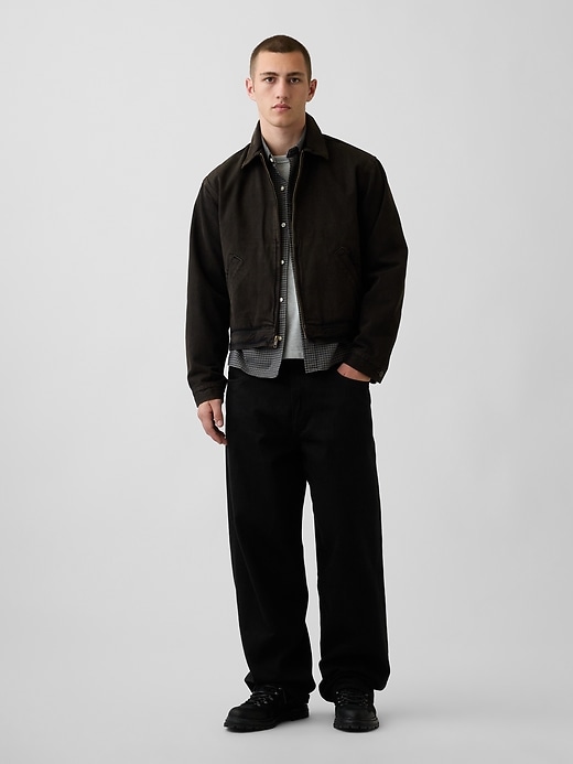 L'image numéro 2 présente Chemise oxford courte décontractée à ourlet droit