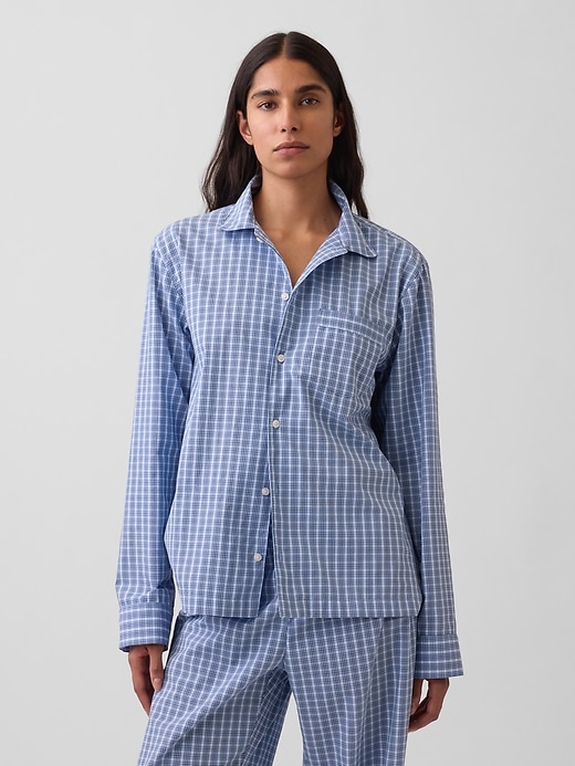 L'image numéro 1 présente Chemisier de pyjama en popeline
