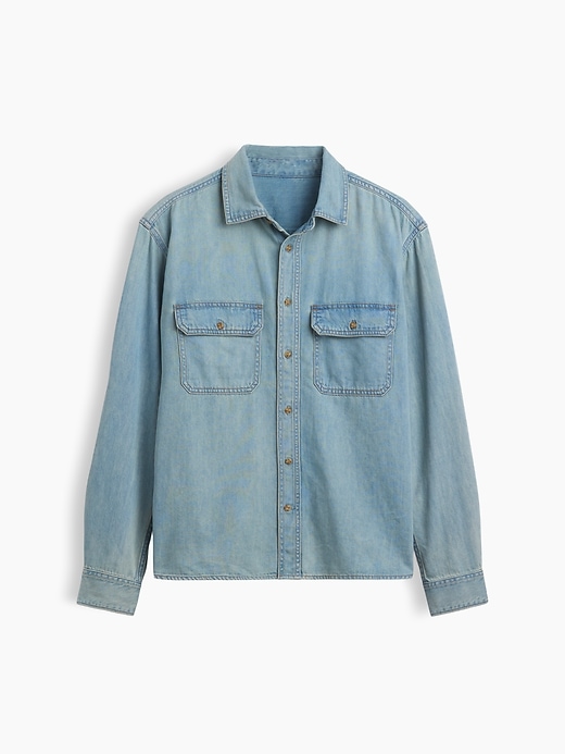 Image number 5 showing, UltraSoft Denim Relaxed Utility Shirt