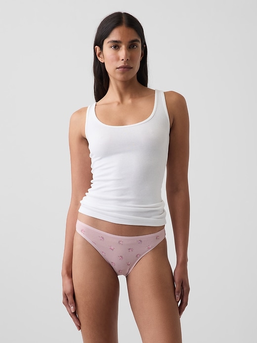 L'image numéro 1 présente Culotte bikini en coton biologique extensible PureDouceur