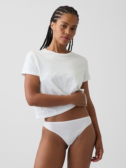 Image number 1 showing, MadeSoft Organic Stretch Cotton Thong