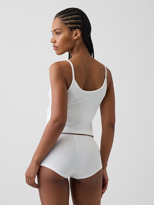 L'image numéro 2 présente Short court en coton biologique extensible PureDouceur