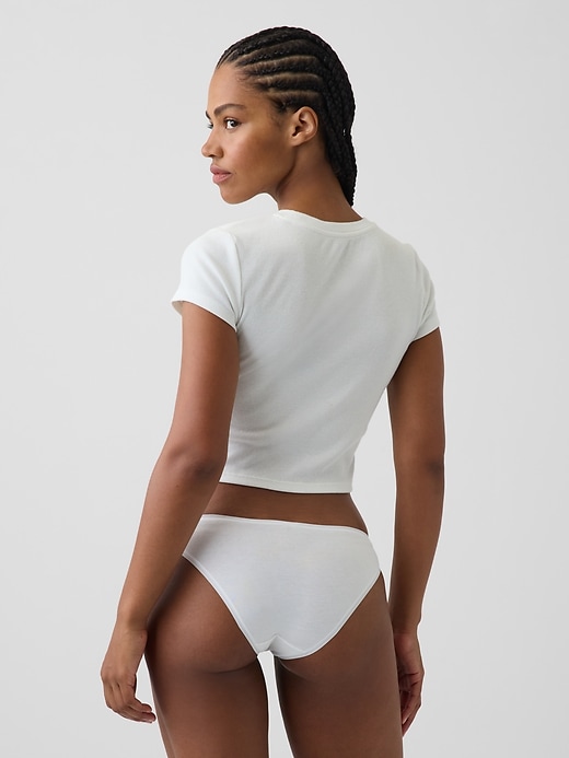 L'image numéro 2 présente Culotte audacieuse en coton biologique extensible PureDouceur