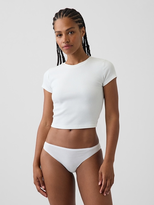 L'image numéro 1 présente Culotte audacieuse en coton biologique extensible PureDouceur