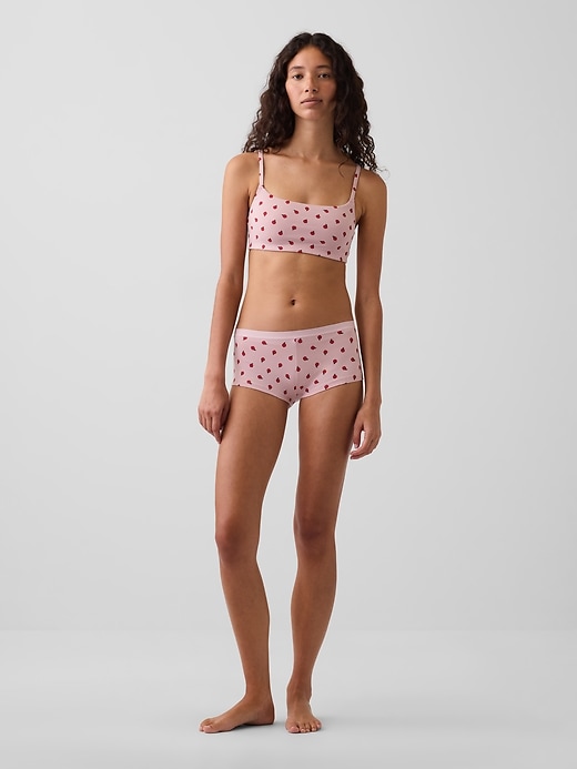 L'image numéro 4 présente Soutien-gorge léger à encolure dégagée en coton biologique extensible PureDouceur
