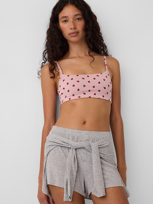 L'image numéro 5 présente Soutien-gorge léger à encolure dégagée en coton biologique extensible PureDouceur