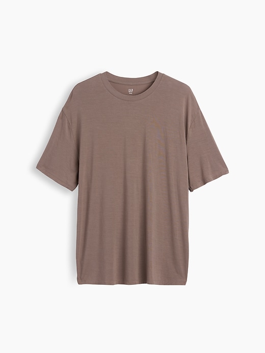 L'image numéro 5 présente T-shirt de pyjama surdimensionné en modal PureDouceur