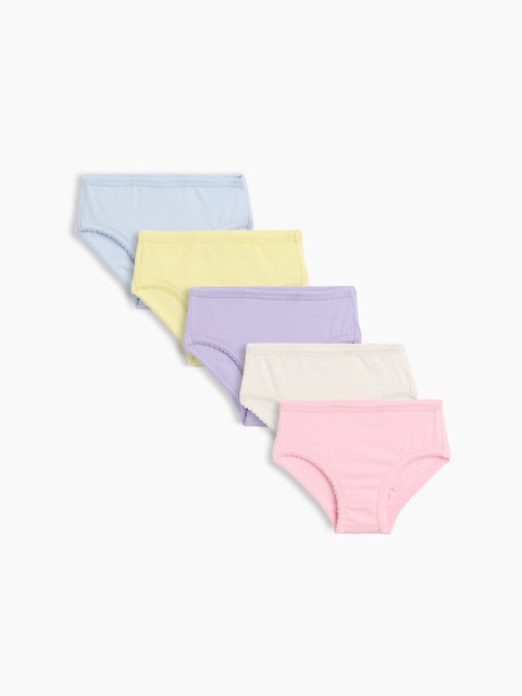 CALEÇON BIKINI EN COTON BIOLOGIQUE EXTENSIBLE POUR TOUT-PETIT (PAQUET DE 5)