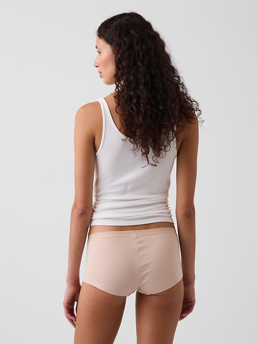 L'image numéro 2 présente Short court en coton biologique extensible PureDouceur