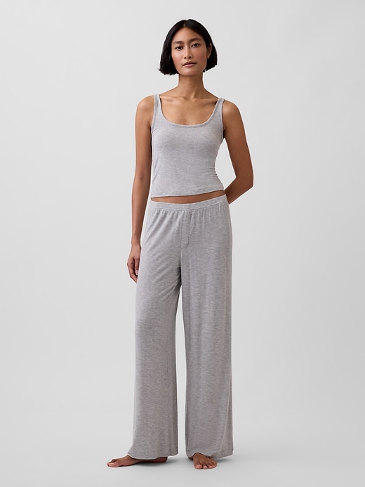 L'image numéro 2 présente Camisole de pyjama côtelée en modal PureDouceur