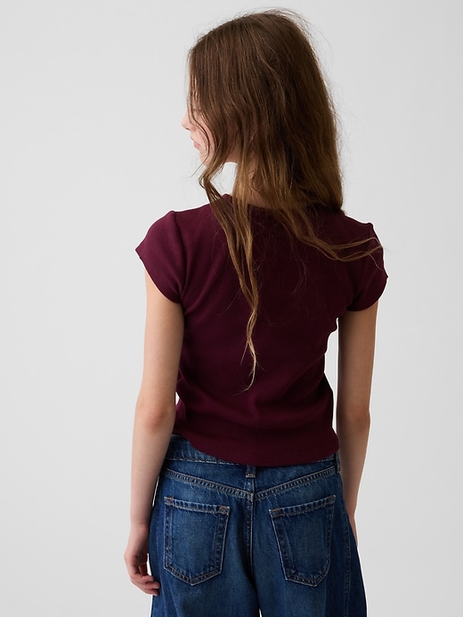 L'image numéro 3 présente T-shirt côtelé pour Enfant