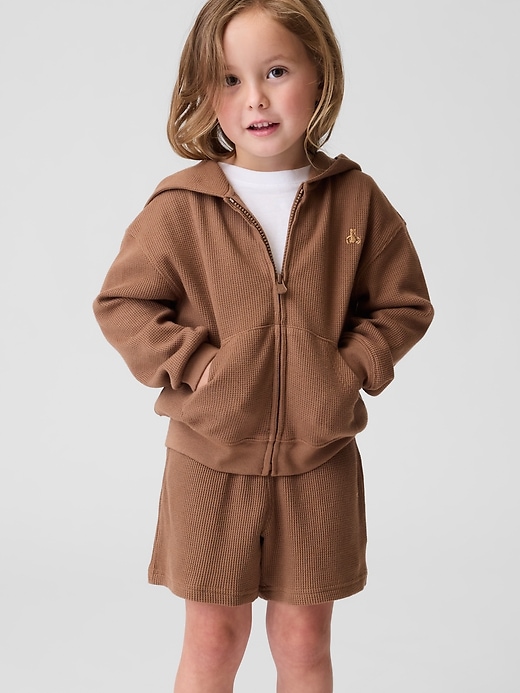 Image number 2 showing, Baby & Toddler Waffle Zip Hoodie