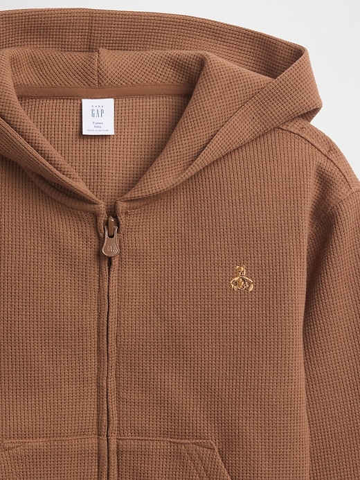 Image number 5 showing, Baby & Toddler Waffle Zip Hoodie