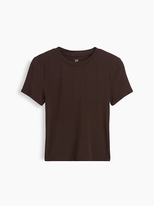L'image numéro 5 présente T-shirt de pyjama côtelé en modal ultra-doux
