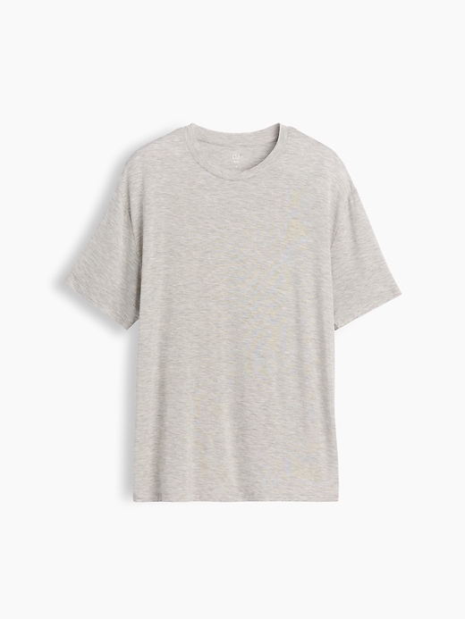 L'image numéro 4 présente T-shirt de pyjama surdimensionné en modal PureDouceur