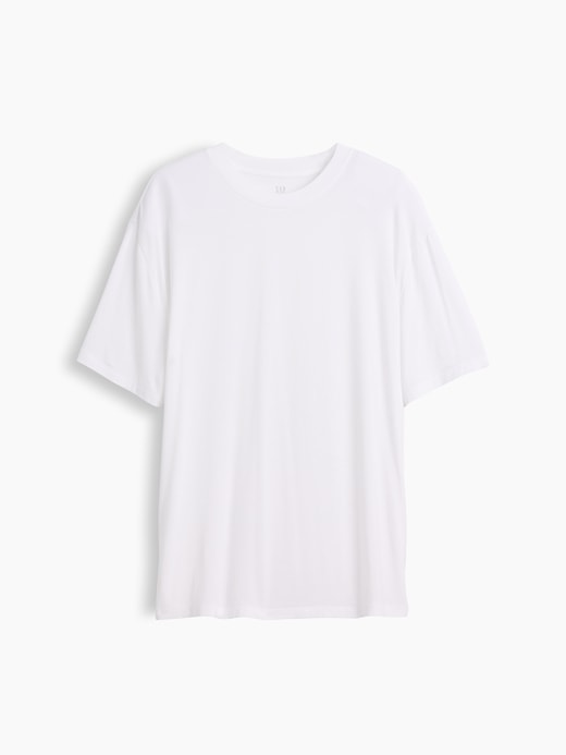 L'image numéro 4 présente T-shirt de pyjama surdimensionné en modal PureDouceur