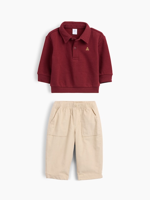Baby VintageSoft Polo Outfit Set