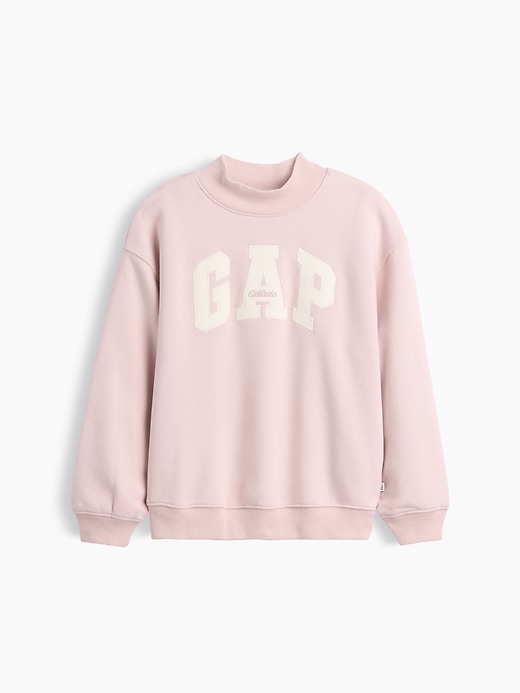 Image number 3 showing, Kids VintageSoft Oversized Mockneck Logo Sweatshirt