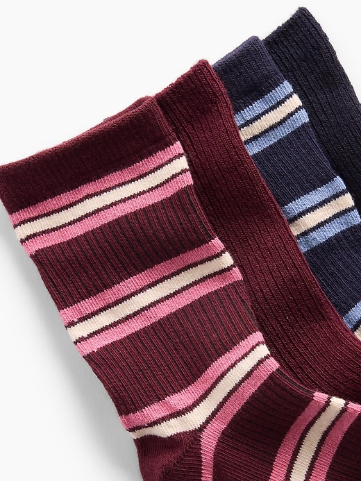 Image number 2 showing, Kids Rib Crew Socks (4-Pack)