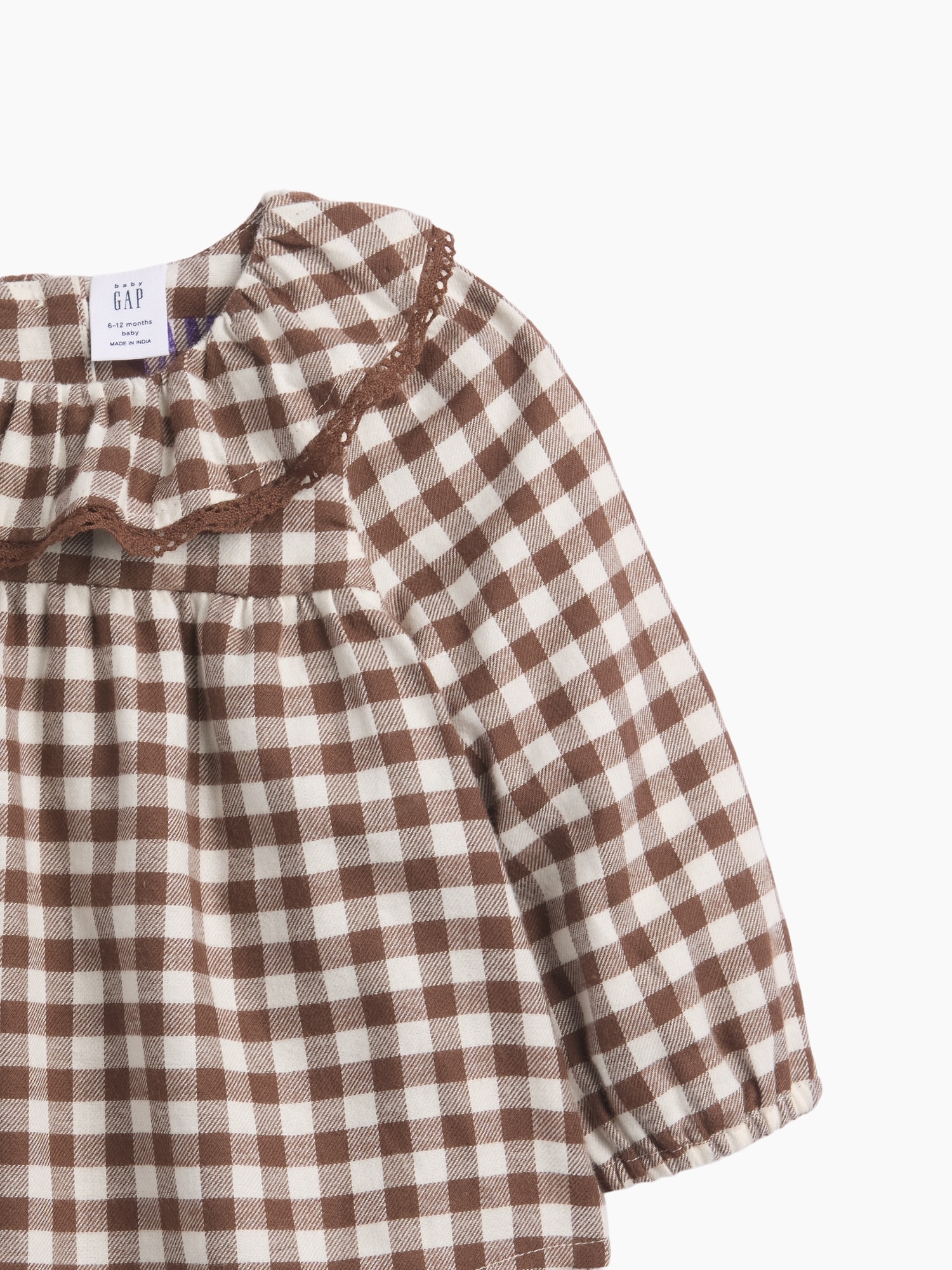 Robe cache-couche en flanelle guingan pour Bébé
