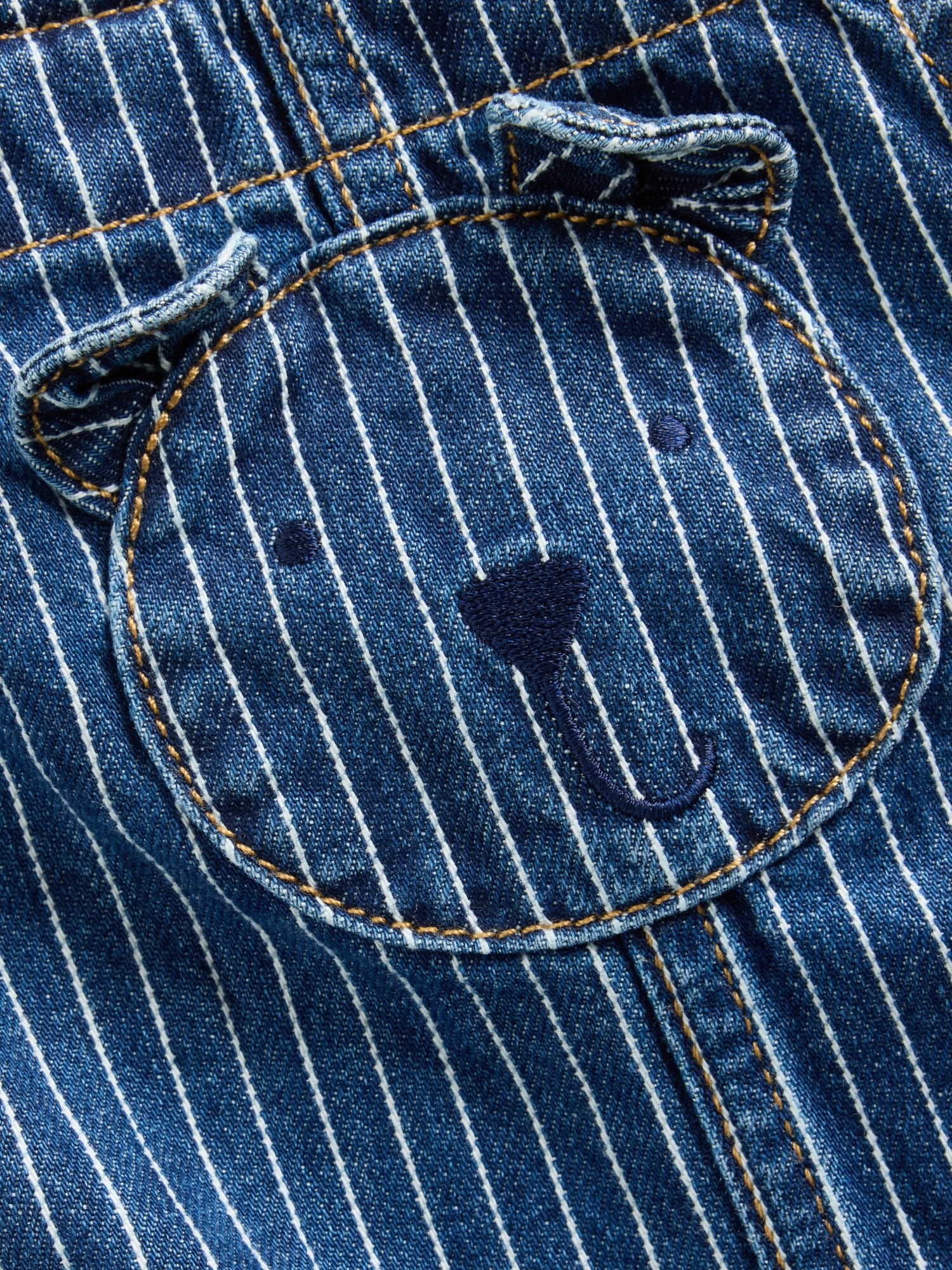 Salopette en denim rayé à imprimé de l’ourson Brannan pour Bébé