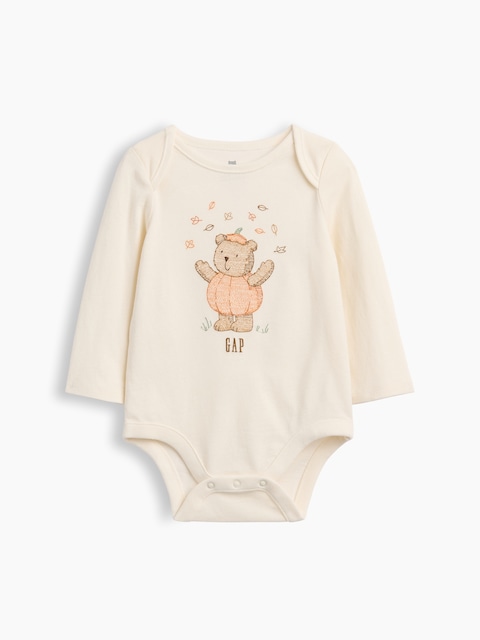 Baby First Favorites Organic Cotton Halloween Bear Bodysuit