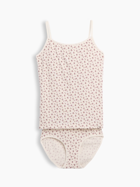 Kids Organic Stretch Cotton PJ Cami & Bikini Brief Set