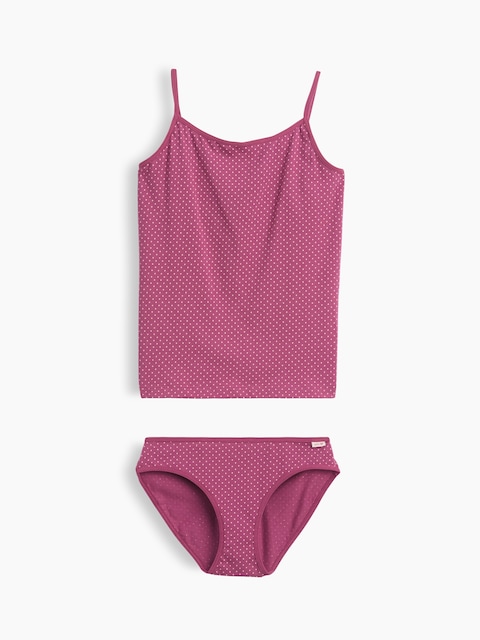 Kids Organic Stretch Cotton PJ Cami & Bikini Brief Set