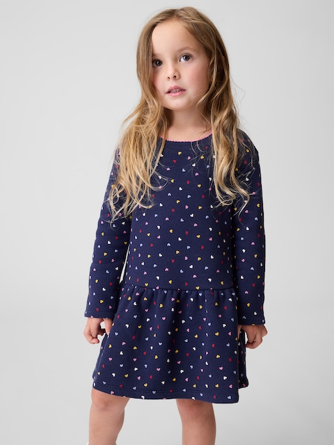 ROBE EN COTON OUATÉ POUR BÉBÉ ET TOUTE-PETITE