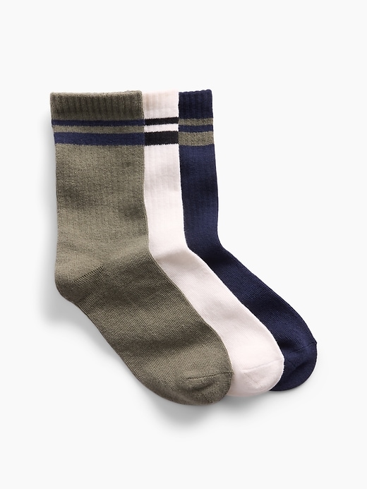 L'image numéro 1 présente Chaussettes de style universitaire pour Enfant (paquet de 3 paires)